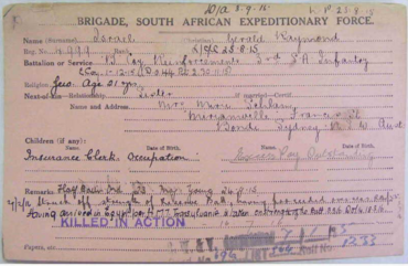 South African Forces Registration