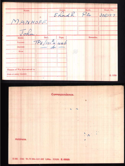 Medal card