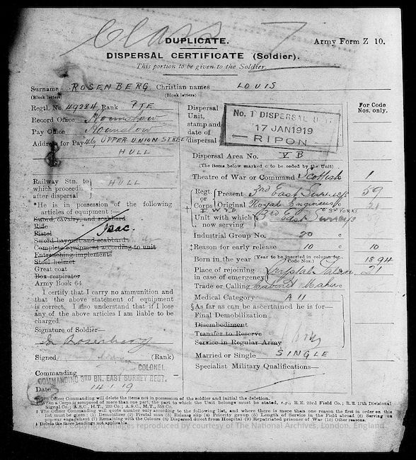 Military Record