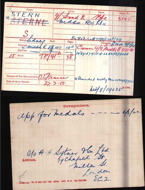 Medal card