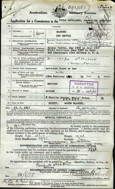 Military papers
