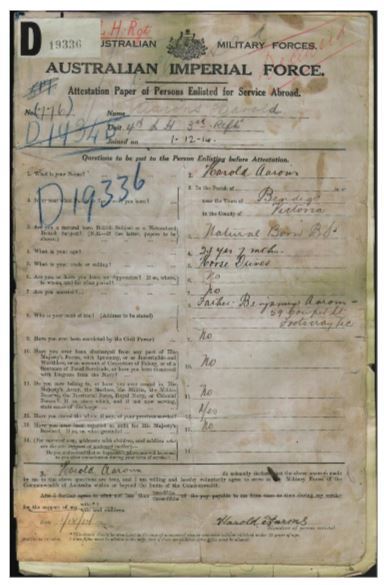 AIF Enlistment