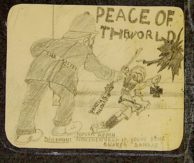  Gerald Gundle. Peace of the world. Sketch. Younger Members Organisation of the Liberal Jewish Synagogue. 1915