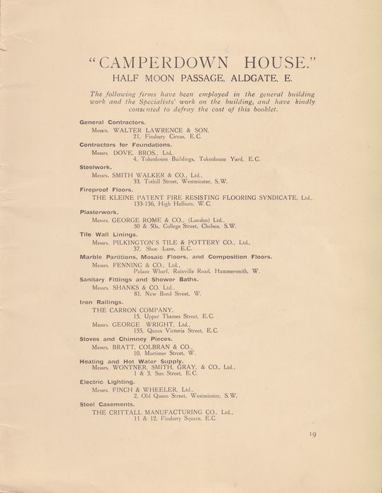 1913 Camperdown brochure