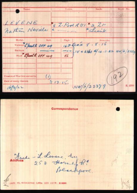 Medal card
