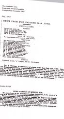 JC notification of MIA and plea for information by his father