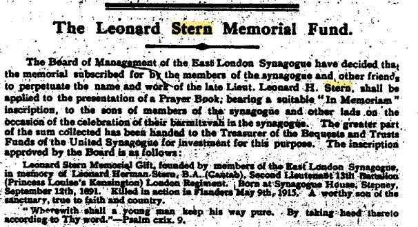 Leonard Stern Memorial Fund