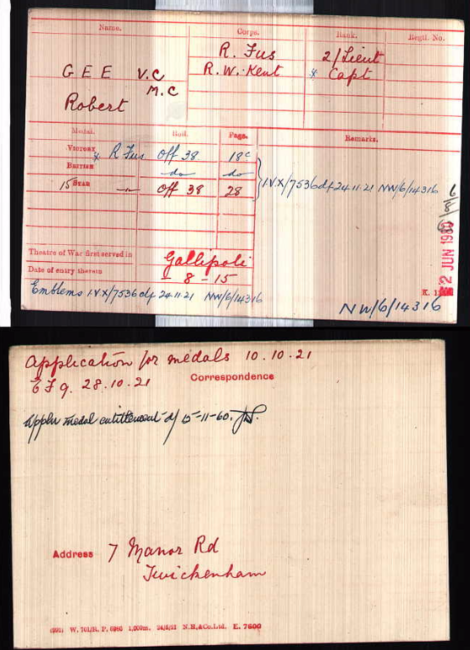 Medal card