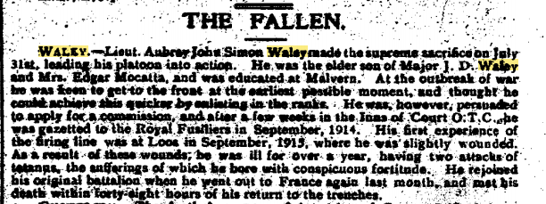 The Fallen (in anecdotes)