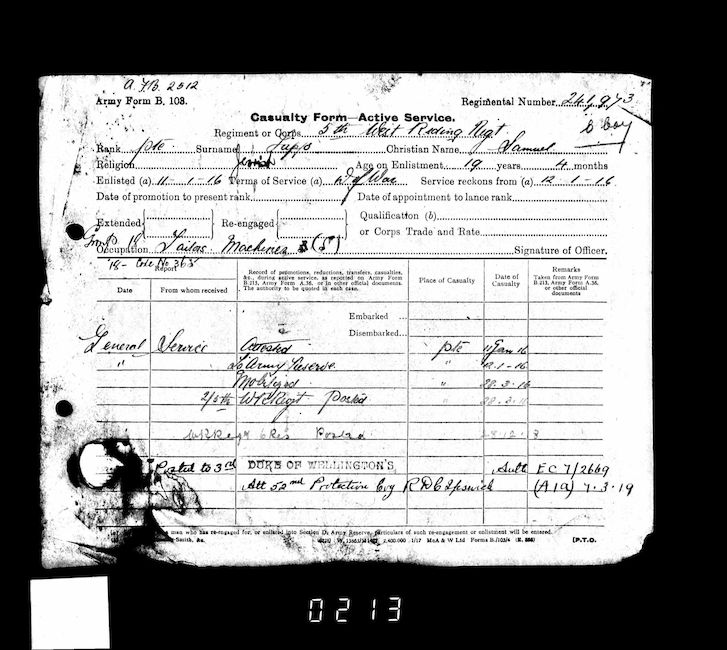 Military Record
