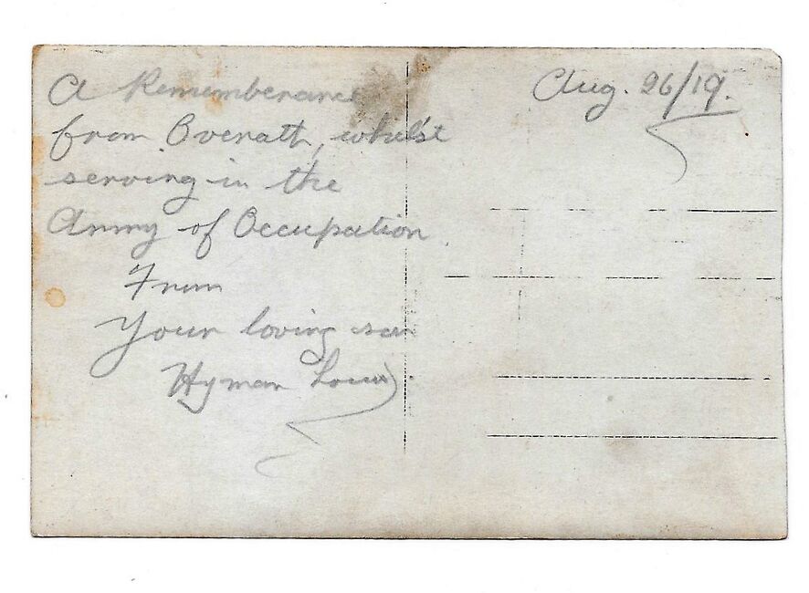 Reverse of postcard