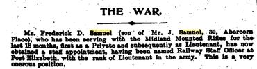 Military Record