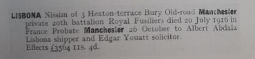 England and Wales National Probate Records 1917