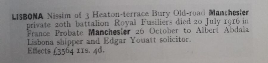 England and Wales National Probate Records 1917