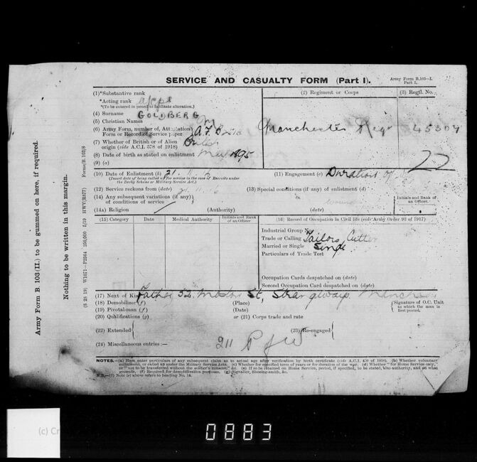 Service and Casualty Form