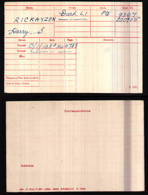 Medal card