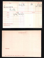 World War I Medal Card