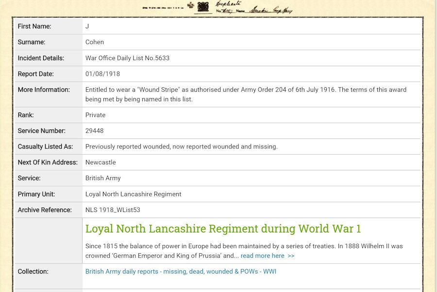 Military Record