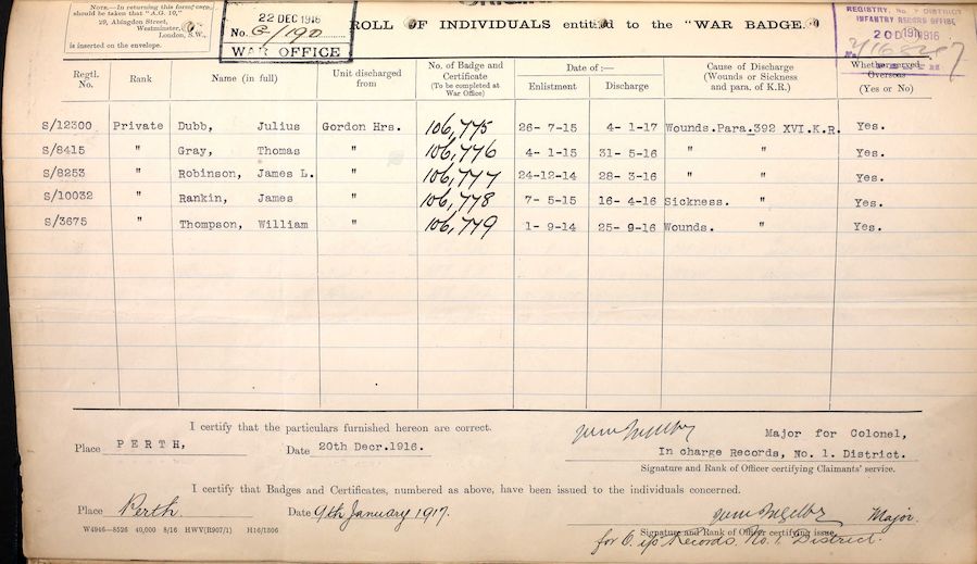 Military Record