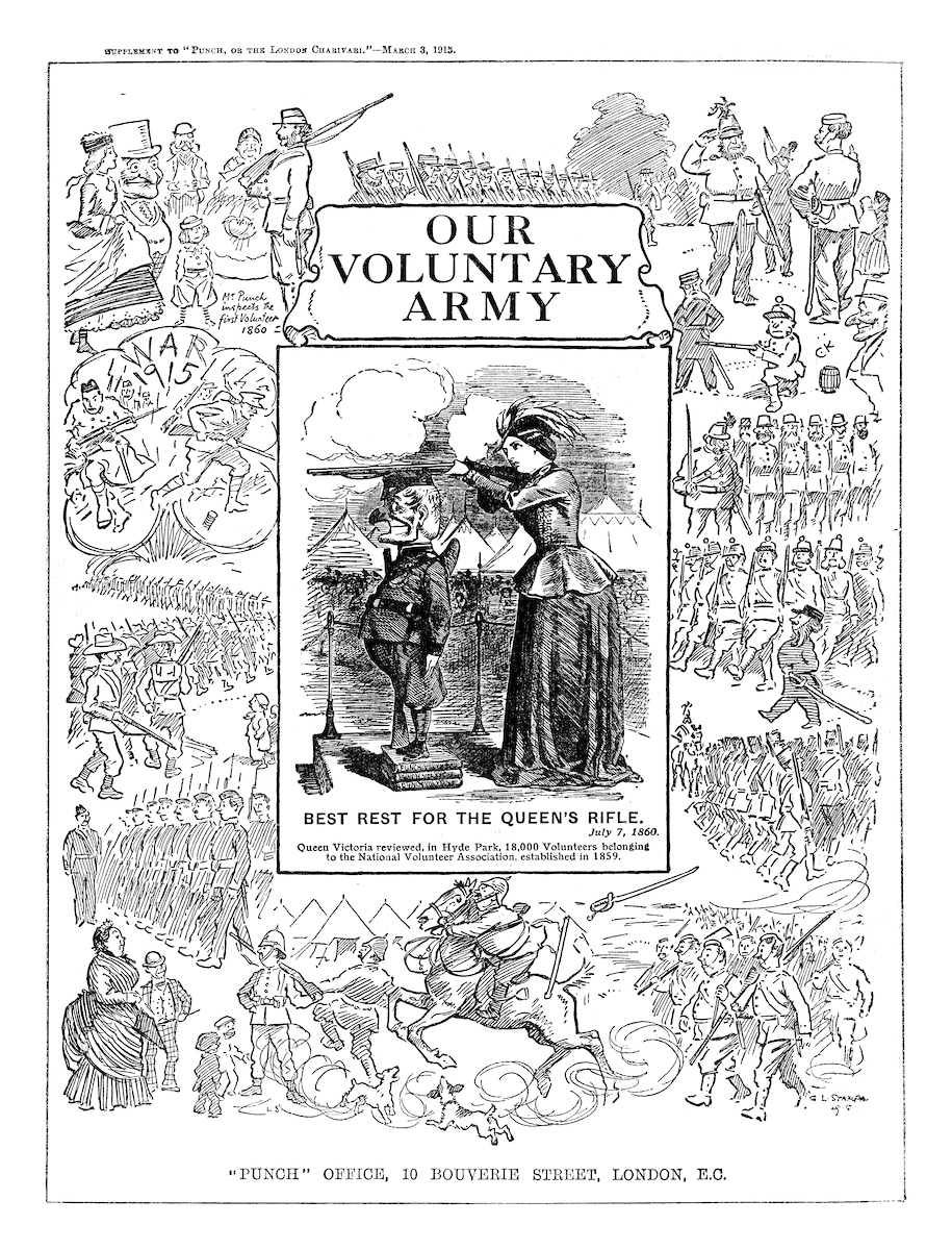 Our voluntary army. Punch magazine, March 1915. © Punch Limited