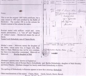 Birth certificate information