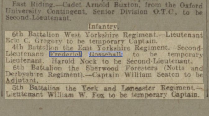 Sheffield daily Telegraph 13th August 1915
