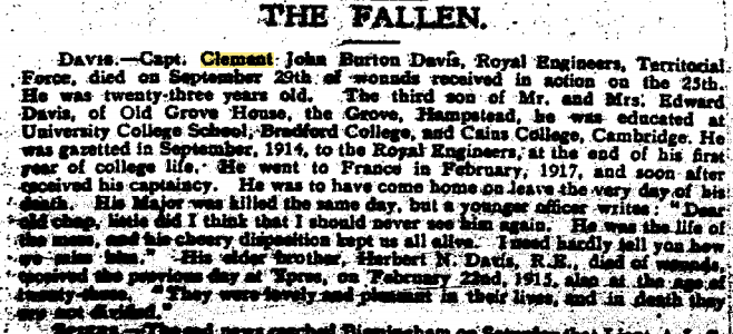 Letter in the JC (apologies for quality, no better copy exists)