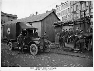 The "Green Box" & staff, BRCS Boulogne Base
