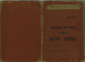 Soldier's Pay Book on Active Service