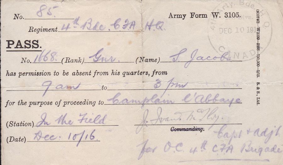Army passes