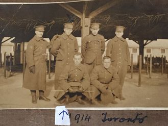 Sam is middle left standing - 1914 Toronto 