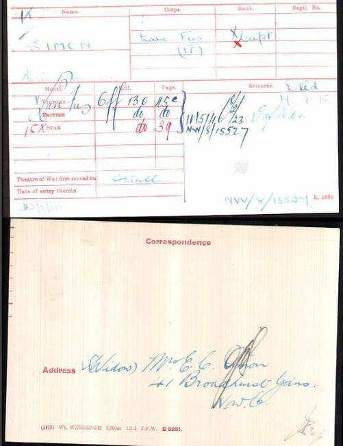 Medal card