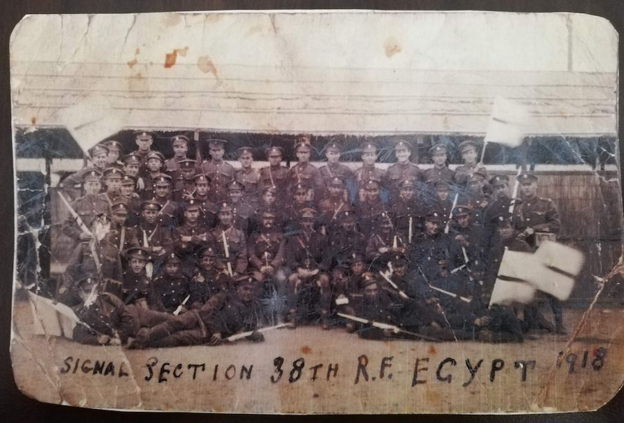 Signal Section of the 38th Royal Fusiliers in Egypt, 1918