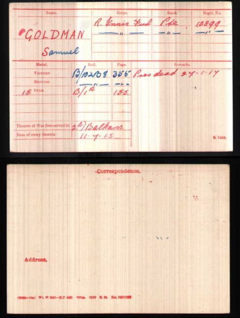 Medal card