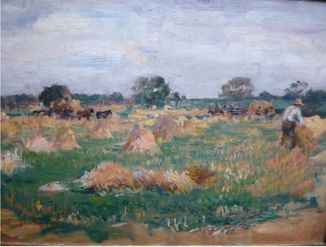 Painting of Harvest in Great Yarmouth