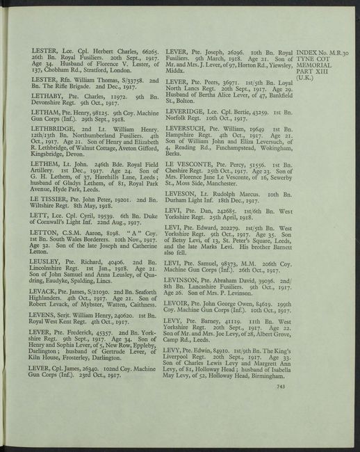 Military Record