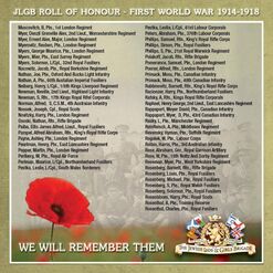 Roll of Honour Jewish Lads' & Girls' Brigade 1914-1918