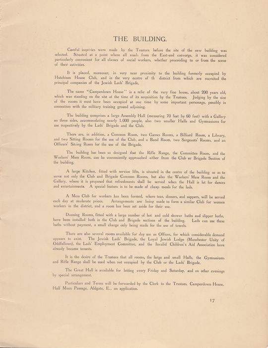 1913 Camperdown brochure