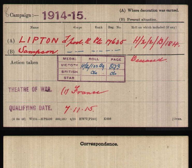 Medal card