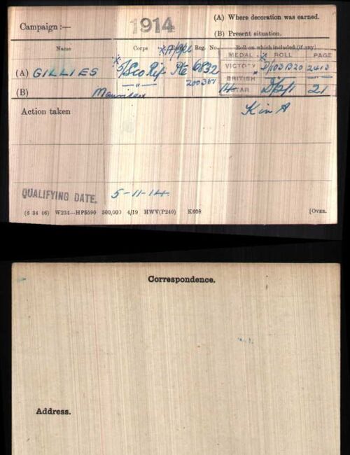 Medal card