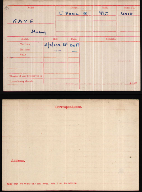 Medal card