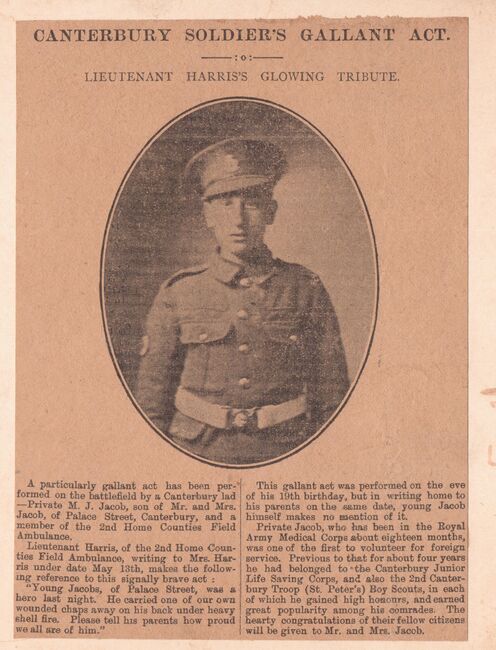 Newspaper Article about Michael's great deeds on the front