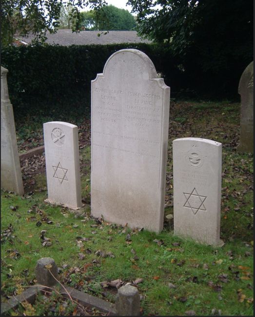 The gravestones for Cyril and Myer Levine