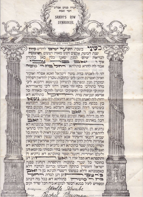 Morris' and Rachel's Ketubah