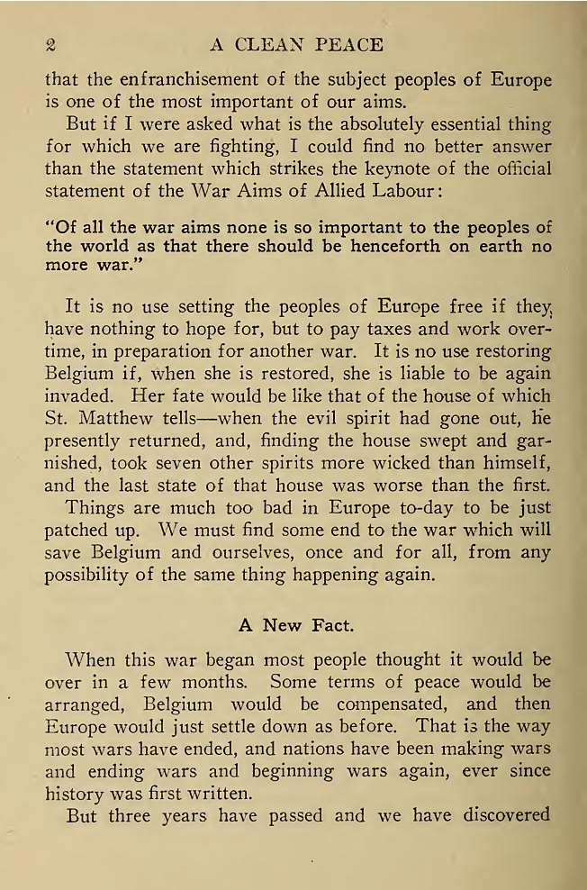 The War Aims of British Labour. 1918. Courtesy of University of Toronto
