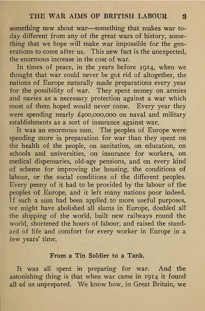 The War Aims of British Labour. 1918. Courtesy of University of Toronto