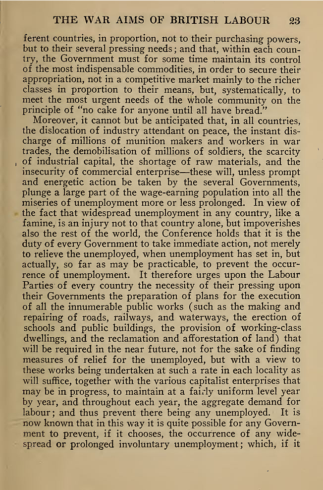 The War Aims of British Labour. 1918. Courtesy of University of Toronto