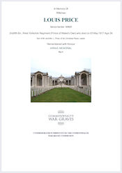 CWGC commemorative certificate