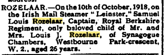 Jewish Chronicle Obituary