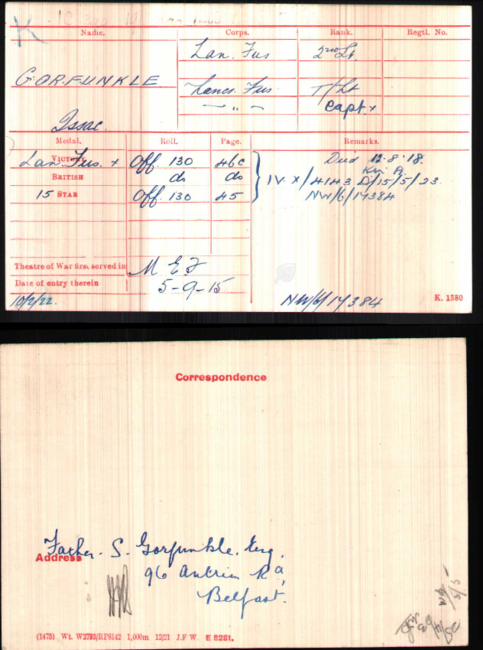 Medal card